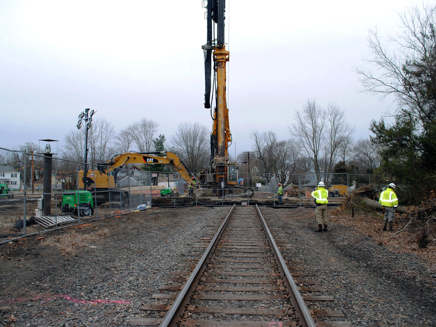 working on a rail crossing project